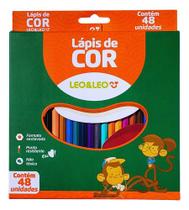 Lápis De Cor Sextavado Com 48 Cores Leo & Leo Lápis De Cor Sextavado Com 48 Cores Leo & Leo