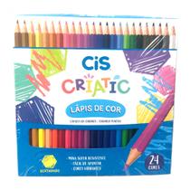 Lápis de Cor Sextavado Criatic 24 cores - Cis
