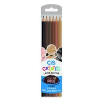 Lápis de Cor Sextavado Criatic - Tons de Pele - 6 Cores - Cis