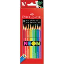 Lápis de Cor Sextavado EcoLápis 10 Cores Neon Faber-Castell Lápis de Cor Sextavado EcoLápis 10 Cores Neon Faber-Castell