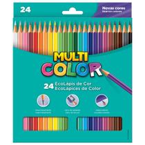 Lápis de Cor Sextavado Estojo com 24 cores - Multicolor
