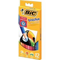 Lapis de COR Sextavado Evolution 12 Cores (070330428584) - BIC