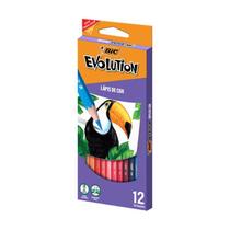 Lapis de Cor Sextavado Evolution 12 cores Bic