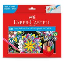 Lapis de cor sextavado faber-castell ecolapis - 60 cores