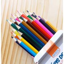 Lápis de Cor Sextavado - Fabricado em Madeira /24 Cores - BRW