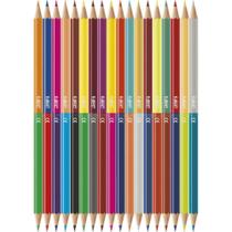 Lápis de Cor Sextavado Intensity Bicolor 18Lápis 36Cores Bic