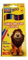 Lápis de Cor Sextavado Kaz Zoo com 12 Cores Vibrantes Lápis de Cor Sextavado Kaz Zoo com 12 Cores Vibrantes