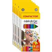 Lápis de Cor Sextavado Neo-Pen 12cores 6un - Compactor