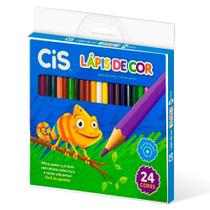 Lápis de Cor Sextavado Plastic Estojo com 24 Cores - Cis Lápis de Cor Sextavado Plastic Estojo com 24 Cores - Cis