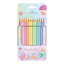 Lápis de Cor Sparkle Pastel 12 Cores Estojo Metal Escolar Papelaria Criativa Faber-Castell Lápis de Cor Sparkle Pastel 12 Cores Estojo Metal Escolar Papelaria Criativa Faber-Castell