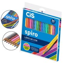 Lápis de Cor Spiro Estojo com 24 Cores - Cis Lápis de Cor Spiro Estojo com 24 Cores - Cis