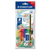 Lápis de Cor Staedtler Noris 12 Cores + Borracha e Lápis Lápis de Cor Staedtler Noris 12 Cores + Borracha e Lápis
