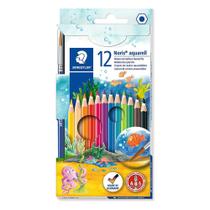Lápis de Cor Staedtler Noris Aquarelável Pincel 12 Cores