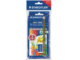 Lápis de Cor Staedtler Noris Club - 12 Cores com Lápis e Borracha