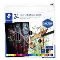 Lápis de Cor Staedtler Super Soft com 24 Cores 149C C24 Lápis de Cor Staedtler Super Soft com 24 Cores 149C C24