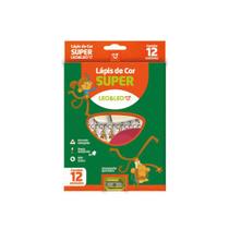 Lápis de cor super 12 cores leo & leo