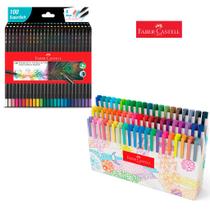 Lápis De Cor Supersoft 100 Cores + Fine Pen 60 FABER CASTELL Lápis De Cor Supersoft 100 Cores + Fine Pen 60 FABER CASTELL