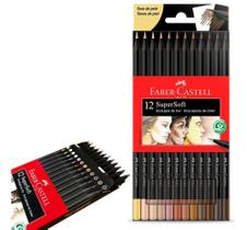 Lapis de cor supersoft 12 cores tons de pele - faber castel Lapis de cor supersoft 12 cores tons de pele - faber castel