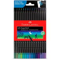 Lápis de cor SuperSoft 15 cores frias 120715SOFTCF Faber-Castell