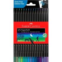 Lápis De Cor Supersoft 15 Cores Frias - Faber Castell
