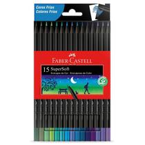 Lápis de cor SuperSoft 15 cores tons frios 120715SOFTCF Faber Castell