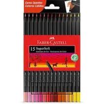 Lapis de cor supersoft c/15 und - faber castell