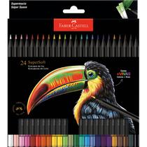 Làpis De Cor SuperSoft Faber Castell 24 Cores Profissional