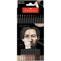 Lápis De Cor SuperSoft Faber Castell Tons De Pele 12 Cores Lápis De Cor SuperSoft Faber Castell Tons De Pele 12 Cores