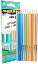 Lápis de Cor Tom Pastel Sextavado Caixa com 10 Cores MP713 Masterprint Lápis de Cor Tom Pastel Sextavado Caixa com 10 Cores MP713 Masterprint