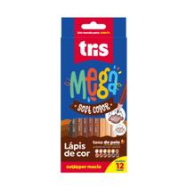 Lapis de Cor Tons da Pele mega Soft 12 cores -Tris