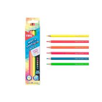 Lapis De Cor Tons Neon 6 Cores TRIS Mega Soft Color