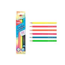 Lapis De Cor Tons Neon 6 Cores TRIS Mega Soft Color