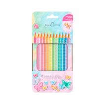 Lápis de Cor Triangular 12 Cores Sparkle Pastel Faber-Castell Lápis de Cor Triangular 12 Cores Sparkle Pastel Faber-Castell