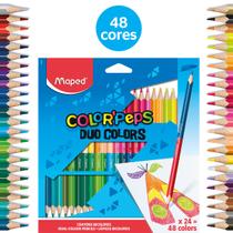 Lápis de Cor Triangular Bicolor 24 ou 48 Cores Color'Peps Maped