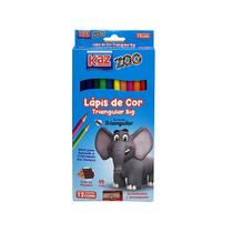 Lapis De Cor Triangular Big 12 Cores com Apontador