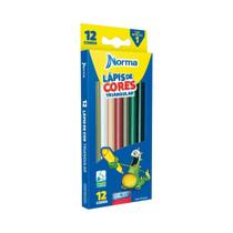 Lápis de cor triangular c/12 cores - norma