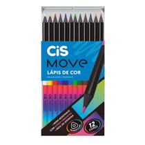 Lapis de cor triangular cis move 12 cores