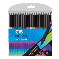 Lapis de cor triangular cis move 24 cores