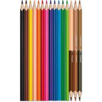 Lápis de COR Triangular Color PEPS 12 CORES+3 Duo Pele