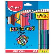 Lápis de Cor Triangular Color Peps 24 Lápis 30 Cores Maped 1UN