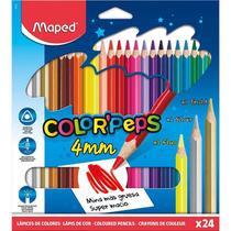 Lápis de COR Triangular Color PEPS 4MM 24CORES PCT com 04