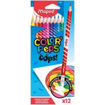 Lápis de COR Triangular Color PEPS Apagável 12 Cores