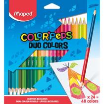 Lápis de COR Triangular Color PEPS Duo 24 Lápis 48 Cores