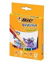 Lápis de Cor Triangular Gigante BIC Evolution 12 Cores