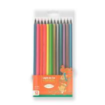 Lápis de cor triangular LeoLeo 12 cores Especiais Leonora