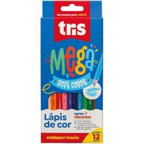 Lápis De Cor Triangular Mega Soft 12 Cores 6 Estojos
