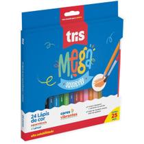 Lápis de COR Triangular Mega SOFT Aquarell + Pincel 24 Cores C/06