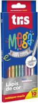 Lápis De Cor Triângular Mega Soft Color 10 Tons Metálicos
