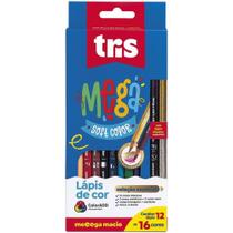 Lápis de COR Triangular Mega SOFT Color 16 Cores Pacote com 6 Lápis de COR Triangular Mega SOFT Color 16 Cores Pacote com 6