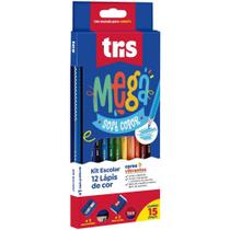 Lapis de COR Triangular Mega SOFT Color KIT C/12CORES